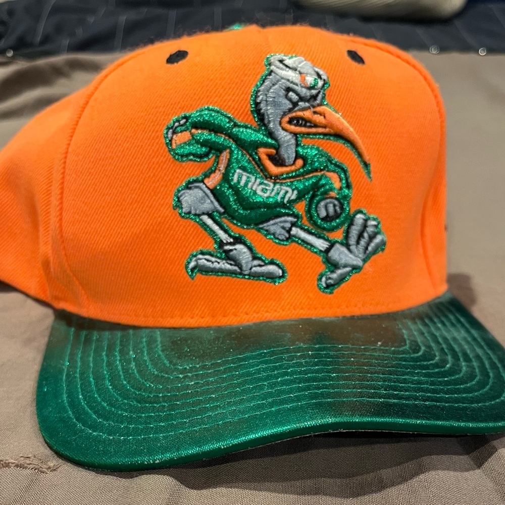 VINTAGE Miami Hurricanes throwback logo SnapBack